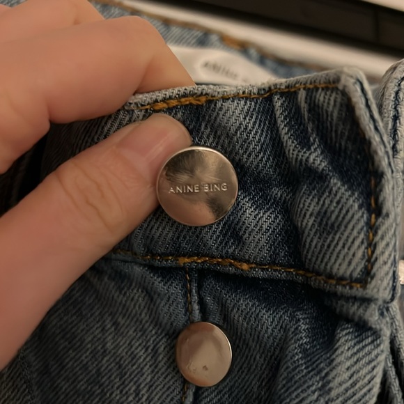 Anine Bing high rise straight leg ripped jeans - Picture 5 of 10